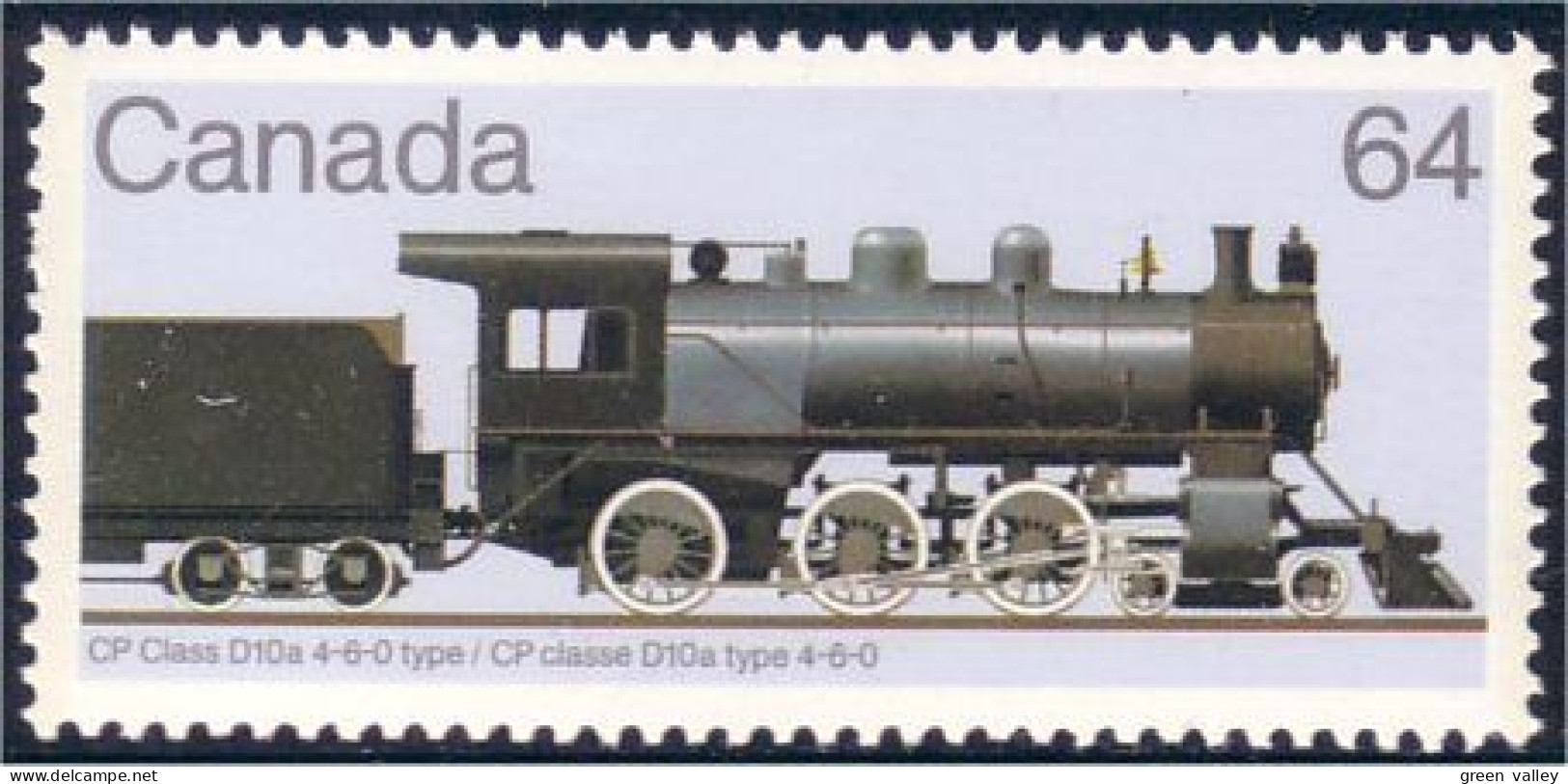 Canada Locomotive Train Railway Zug CP Class D10a Bleu Blue Expo MNH ** Neuf SC (C10-39ivb) - Trenes