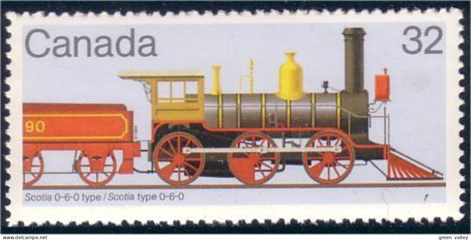 Canada Locomotive Train Railway Zug Scotia Bleu Blue Expo MNH ** Neuf SC (C10-39ib) - Trenes