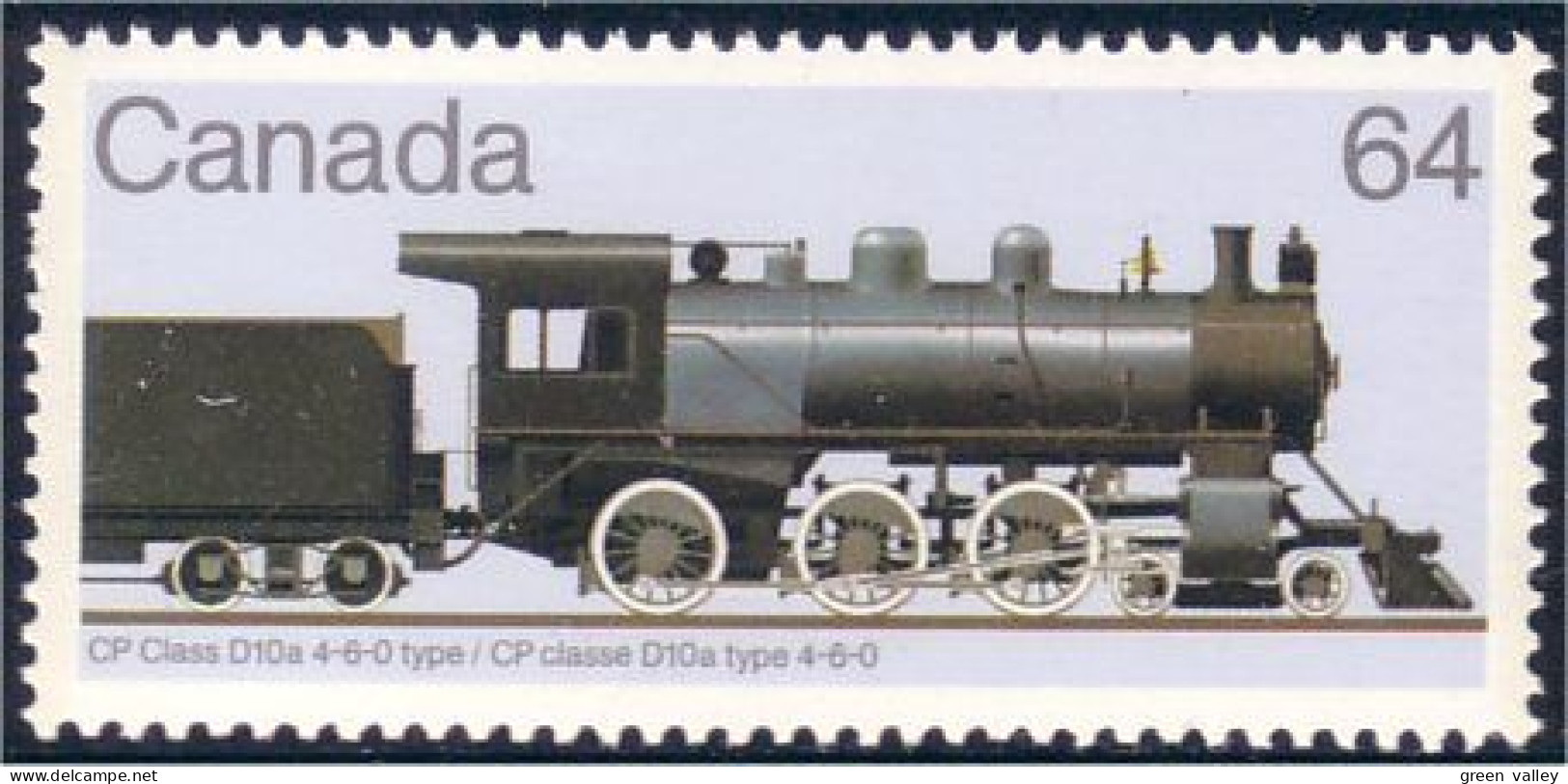 Canada Locomotive Train Railway Zug CP Class D10a Bleu Blue Expo MNH ** Neuf SC (C10-39iva) - Unused Stamps