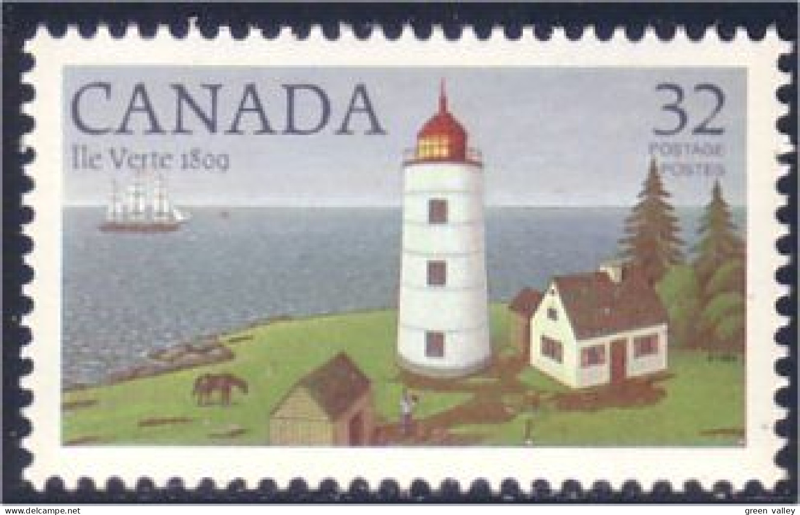 Canada Phare Ile Verte Lighthouse MNH ** Neuf SC (C10-34a) - Neufs