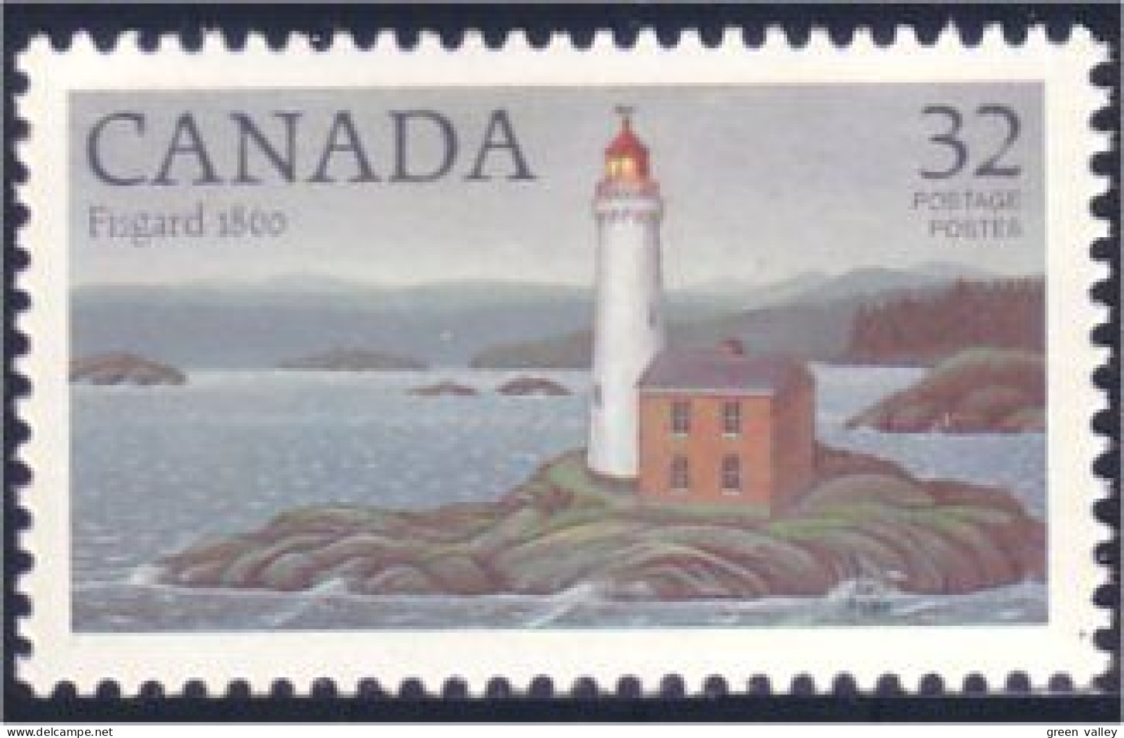 Canada Phare Fisgard Lighthouse MNH ** Neuf SC (C10-33a) - Unused Stamps