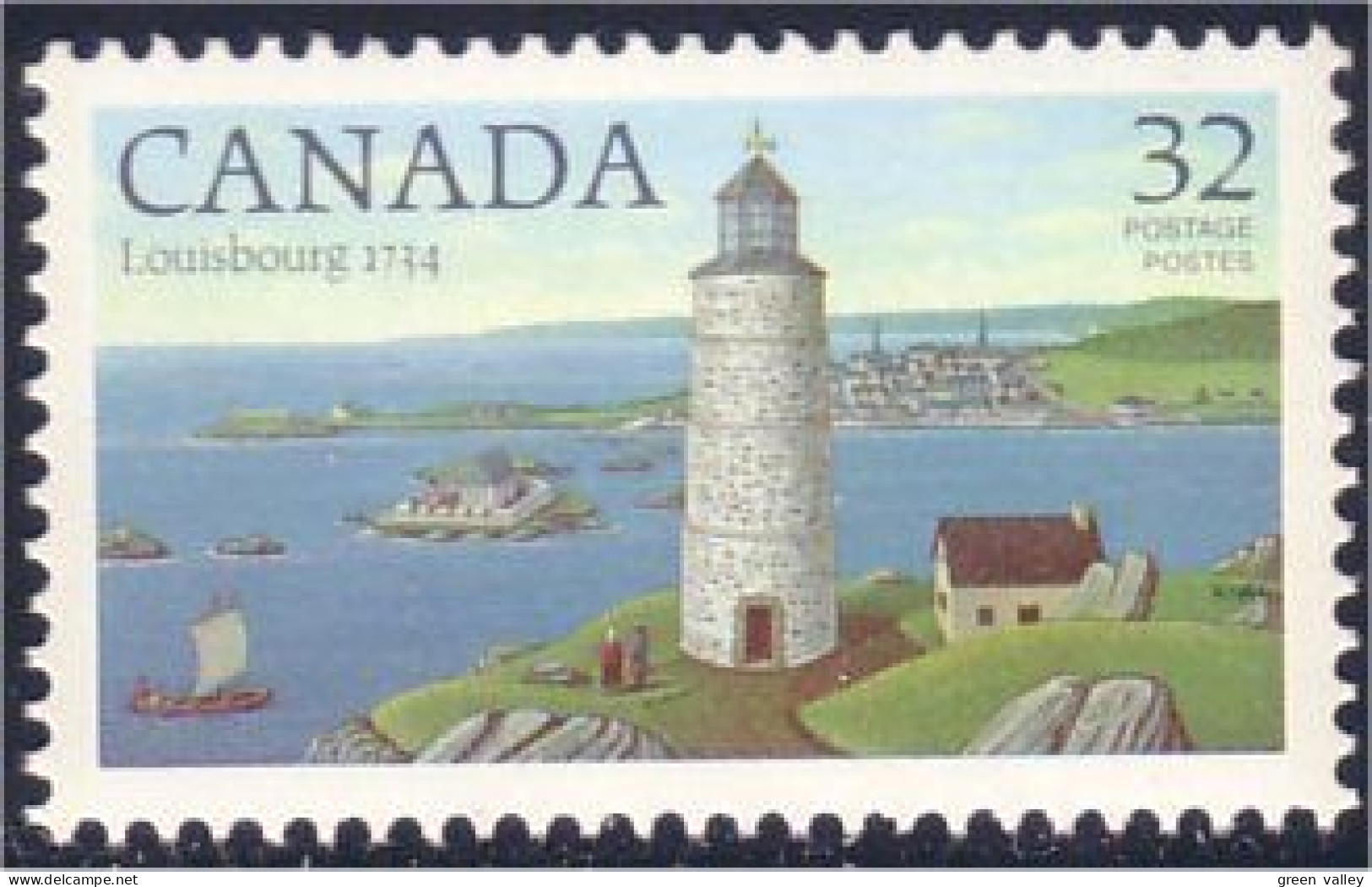 Canada Phare Louisbourg Lighthouse MNH ** Neuf SC (C10-32b) - Phares