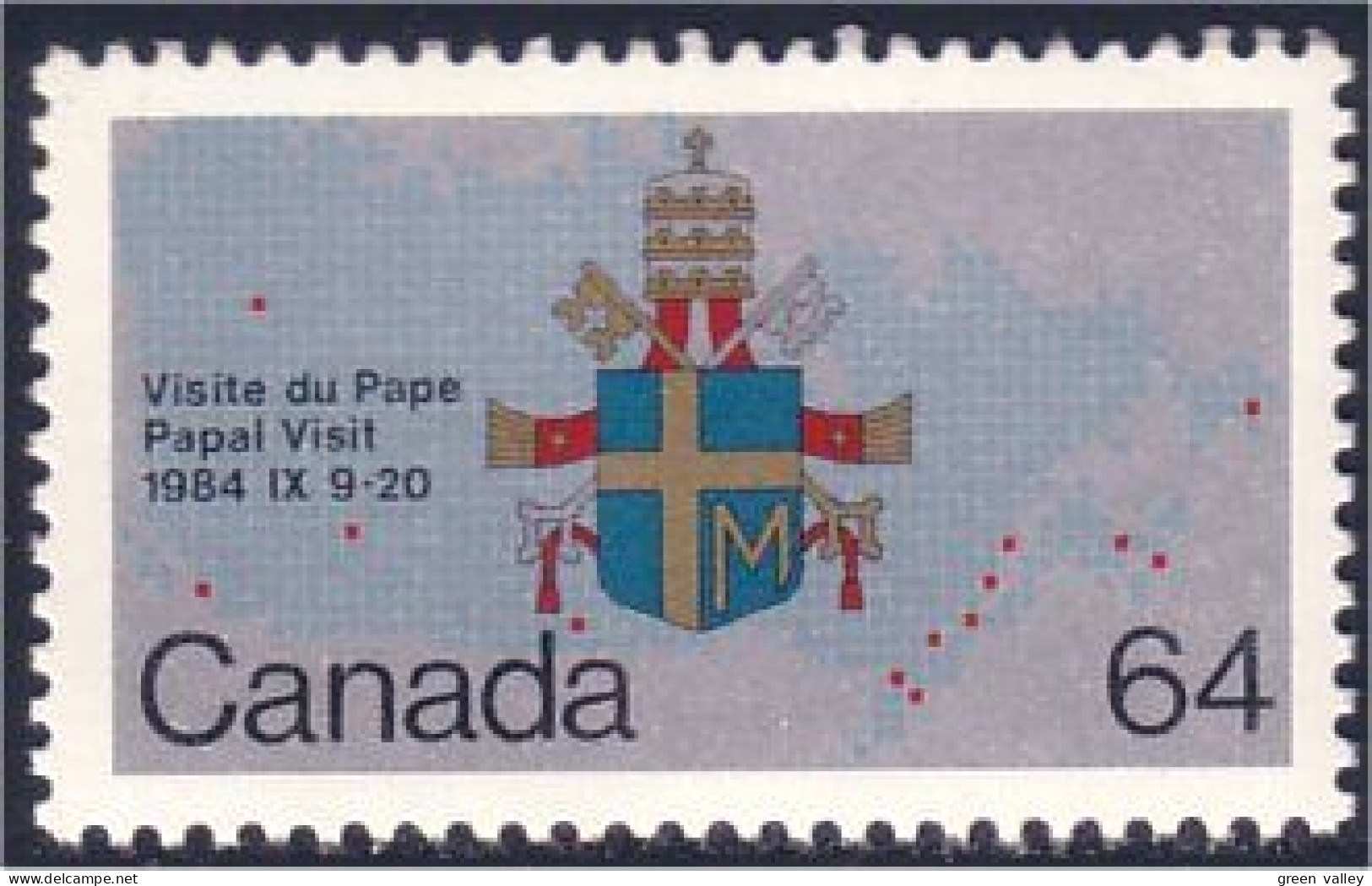 Canada Visite Du Pape Armoiries Coat Of Arms Pope MNH ** Neuf SC (C10-31a) - Papas