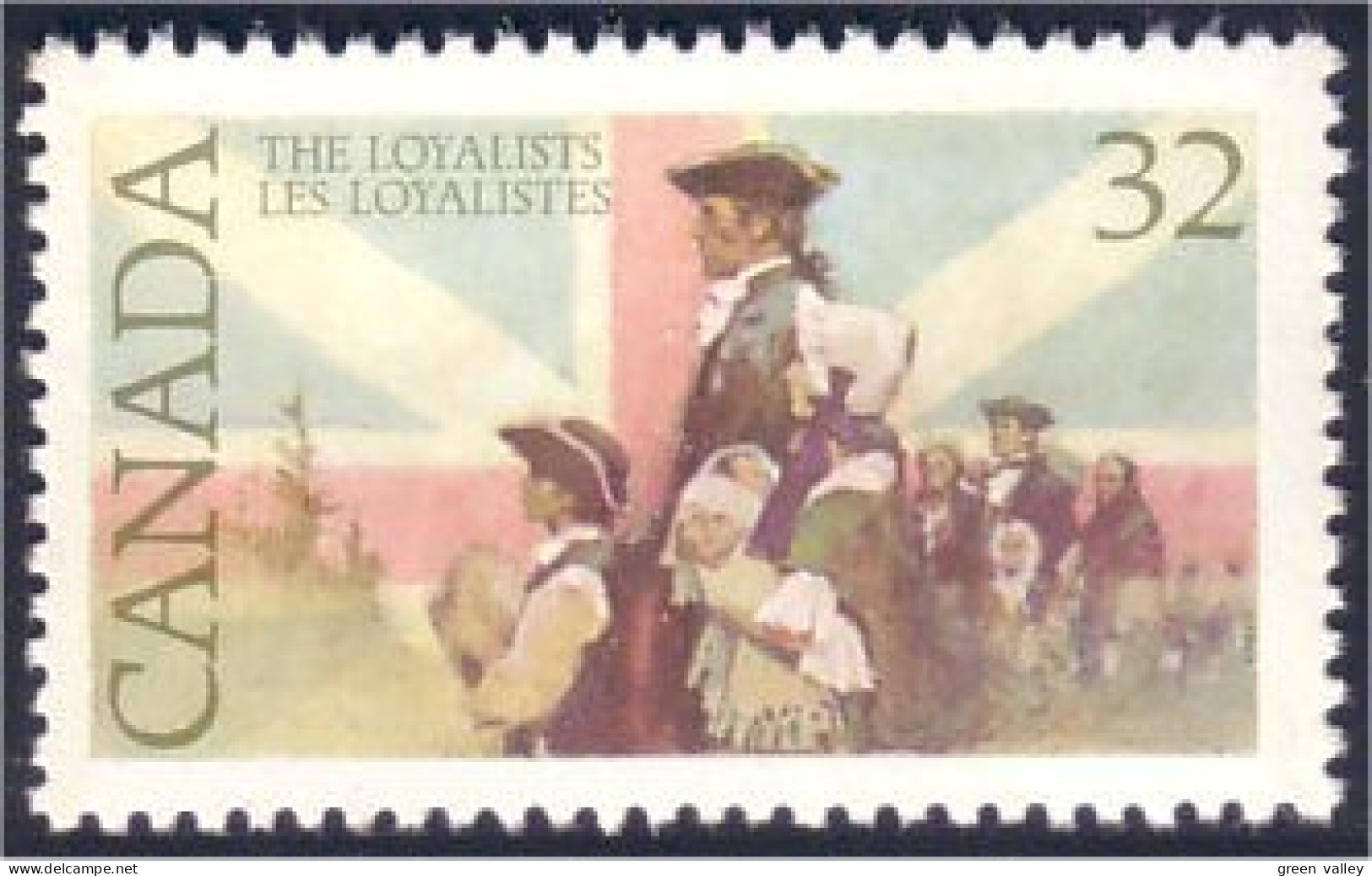 Canada Loyalists British Flag MNH ** Neuf SC (C10-28c) - Briefmarken