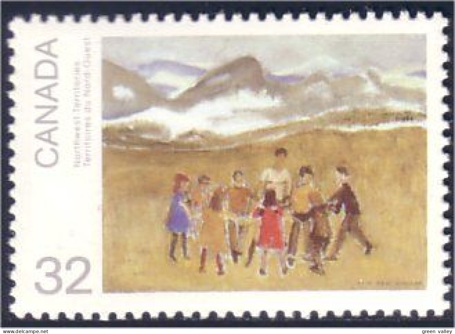 Canada Tableau Northwest Territories Painting Dancing MNH ** Neuf SC (C10-25c) - Otros & Sin Clasificación