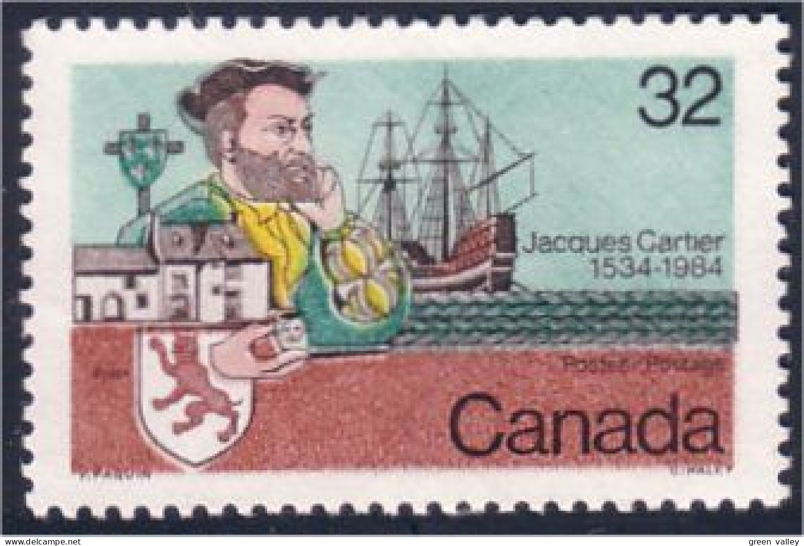 Canada Jacques Cartier Hibrite Paper MNH ** Neuf SC (C10-11ib) - Ships