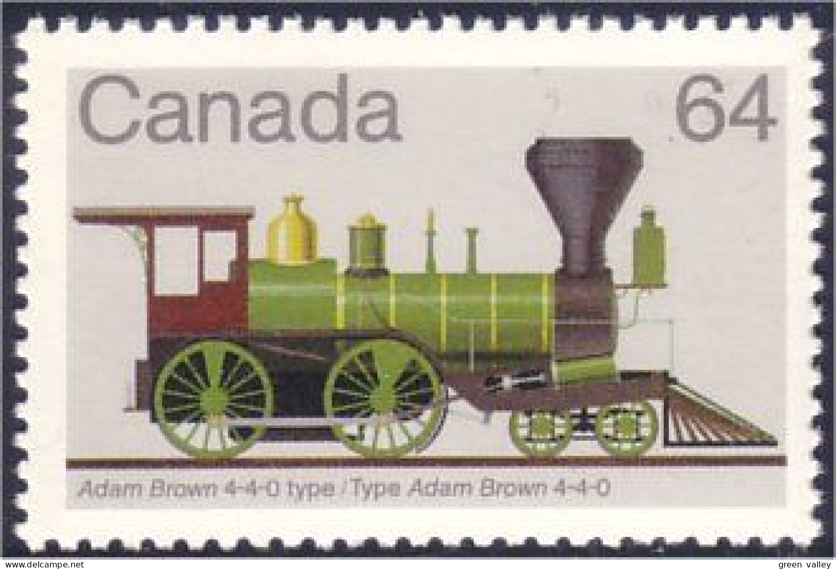 Canada Locomotive Train Railway Zug Adam Brown 4-4-0 MNH ** Neuf SC (C10-02b) - Treinen