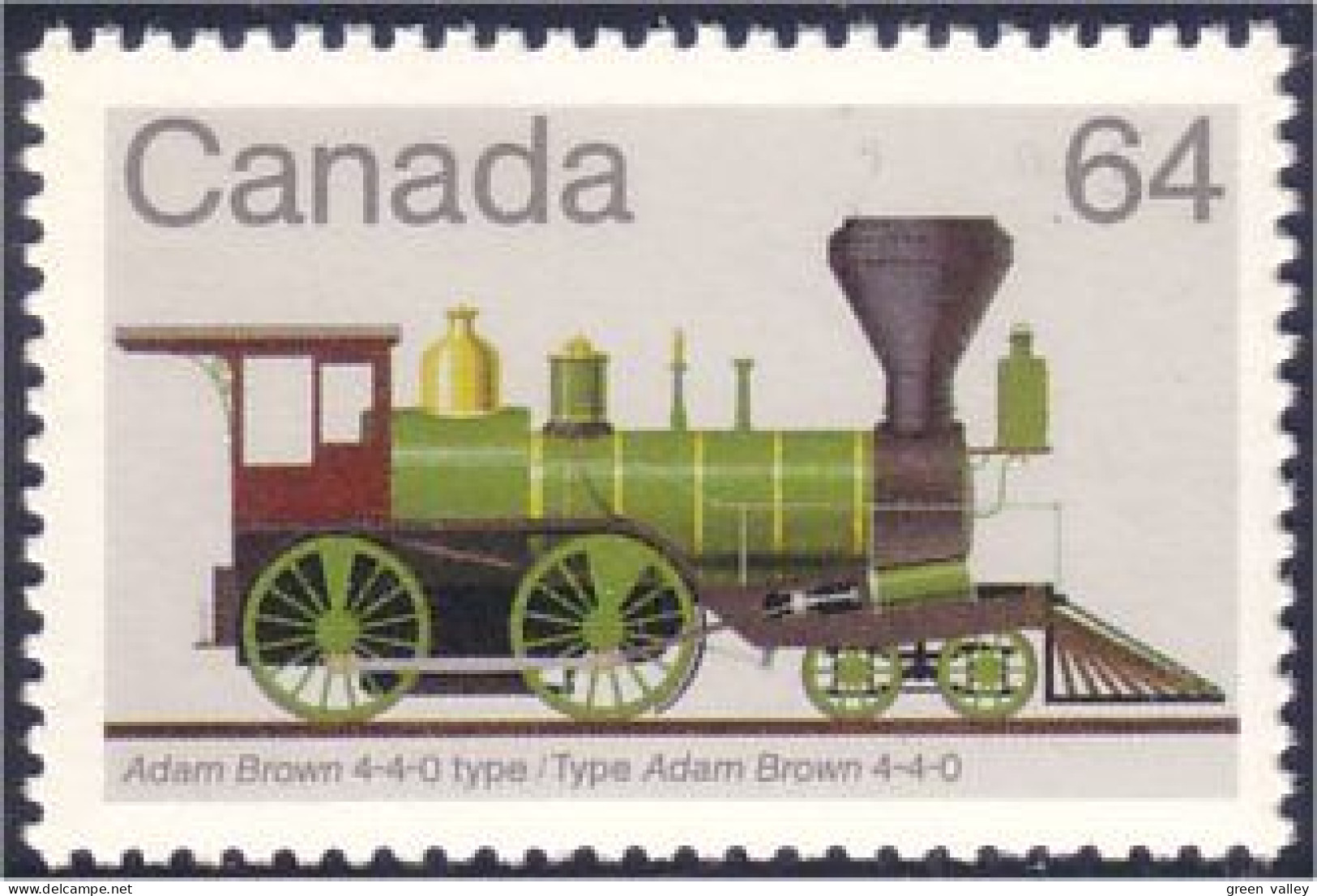 Canada Locomotive Train Railway Zug Adam Brown 4-4-0 MNH ** Neuf SC (C10-02a) - Neufs