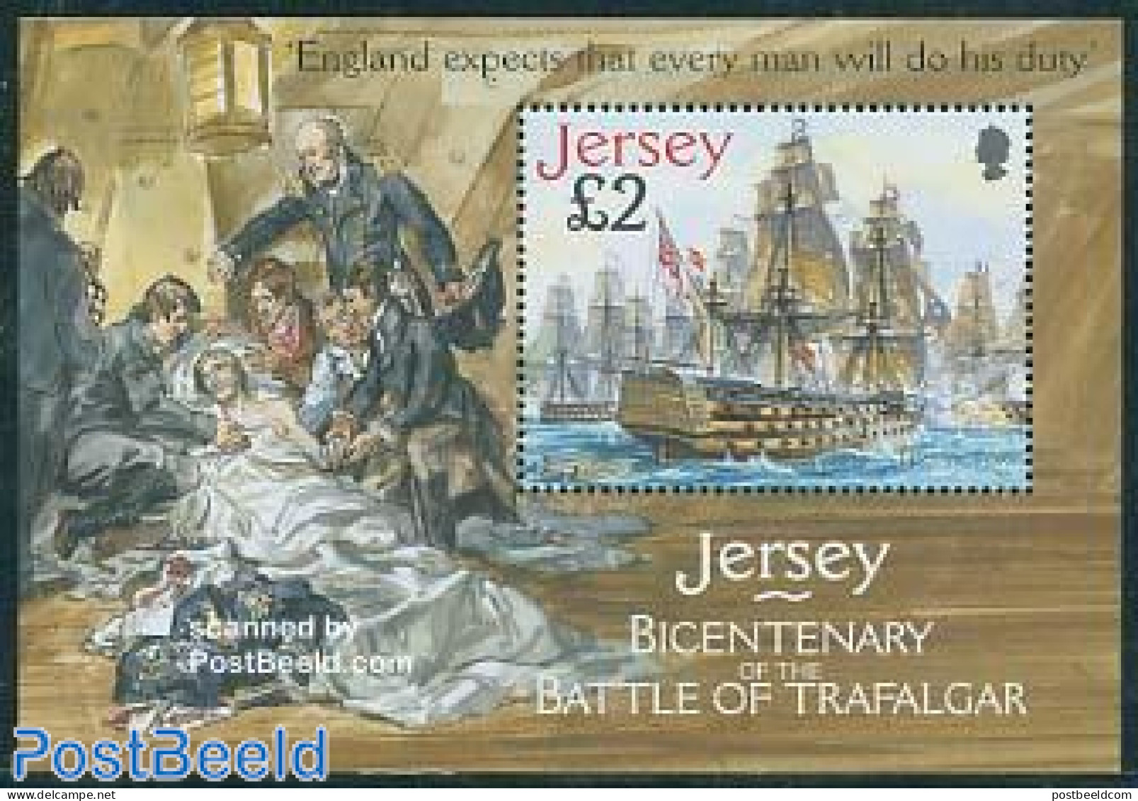 Jersey 2005 Battle Of Trafalgar S/s, Mint NH, History - Transport - History - Ships And Boats - Boten
