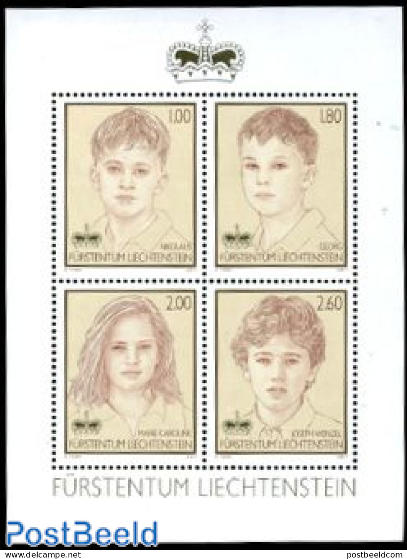 Liechtenstein 2011 Princes & Princess 4v M/s, Mint NH, History - Kings & Queens (Royalty) - Unused Stamps