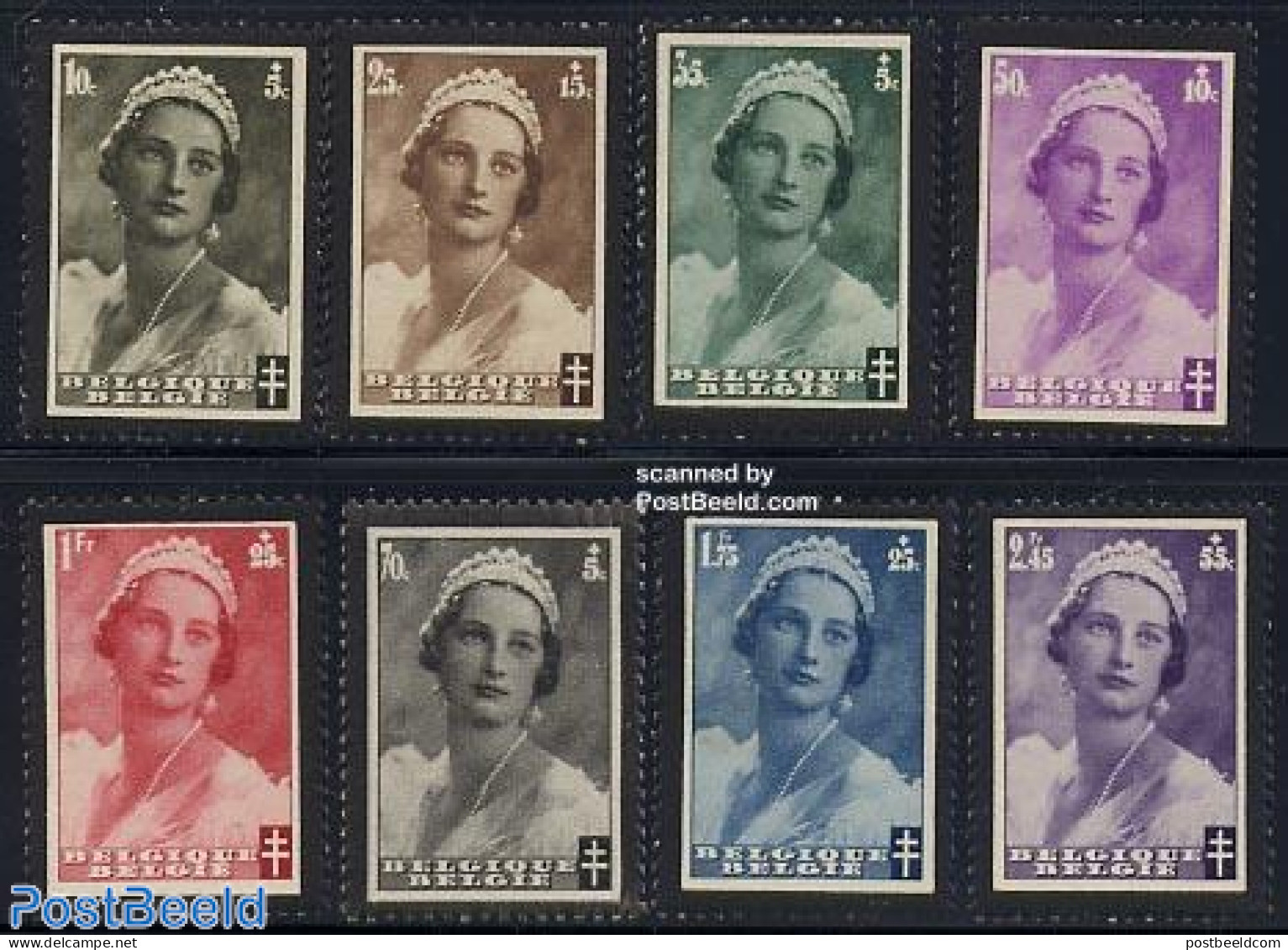 Belgium 1935 Death Of Queen Astrid 8v, Mint NH, History - Kings & Queens (Royalty) - Nuevos