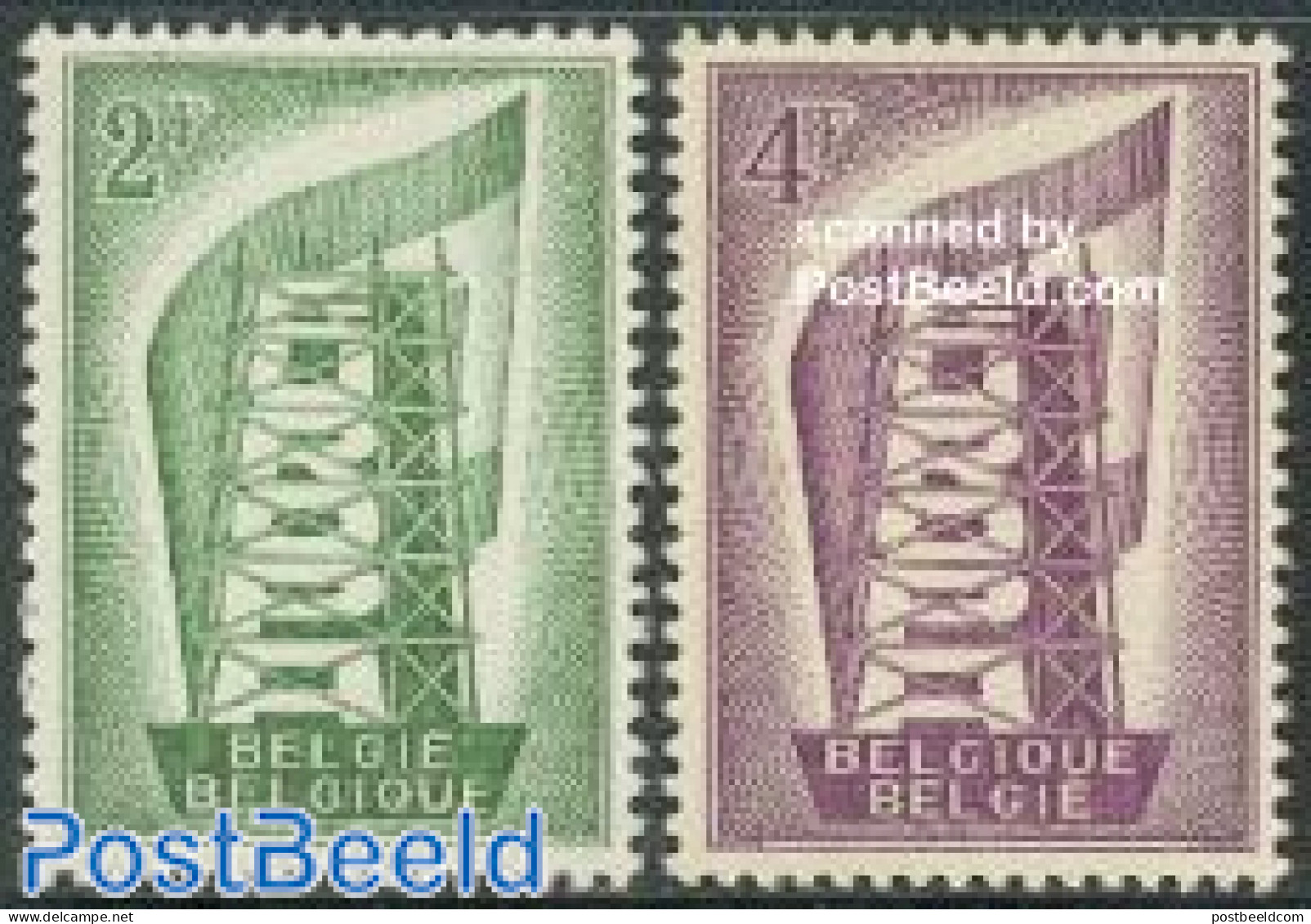 Belgium 1956 Europa 2v, Mint NH, History - Europa (cept) - Neufs