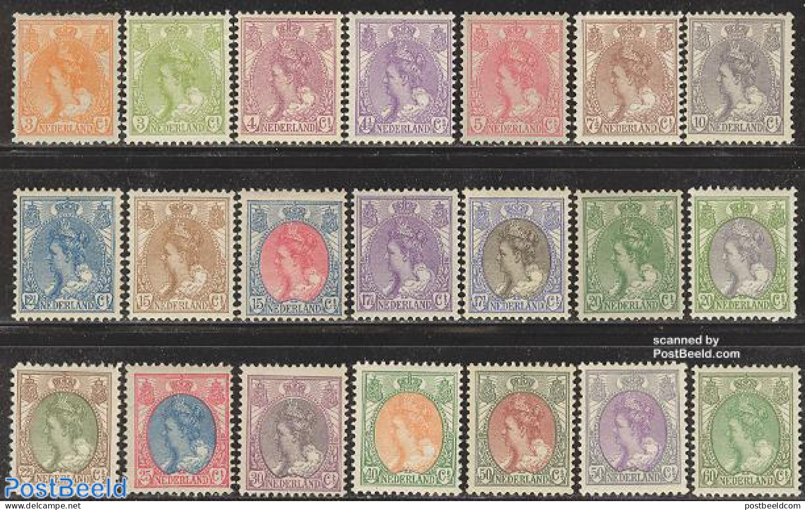 Netherlands 1899 Definitives 21v, Unused (hinged) - Nuovi