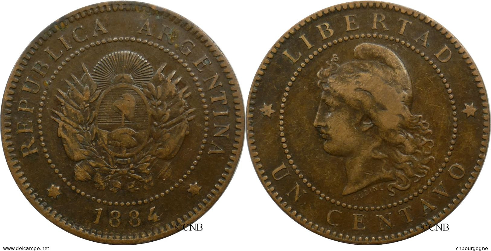 Argentine - République - 1 Centavo 1884 - TB/VF30 - Mon5641 - Argentine