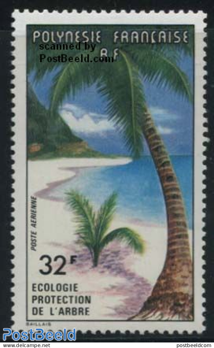 French Polynesia 1977 Cocospalm Tree 1v, Mint NH, Nature - Trees & Forests - Nuevos