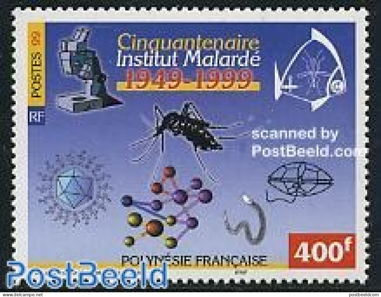 French Polynesia 1999 Malarde Institute 1v, Mint NH, Health - Nature - Health - Insects - Unused Stamps