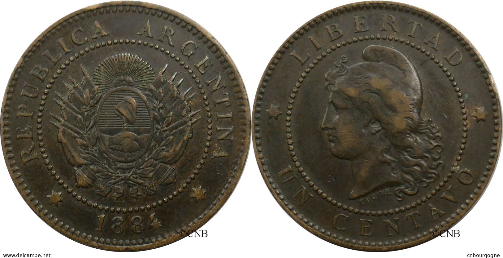 Argentine - République - 1 Centavo 1884 - TTB/XF40 - Mon5642 - Argentina