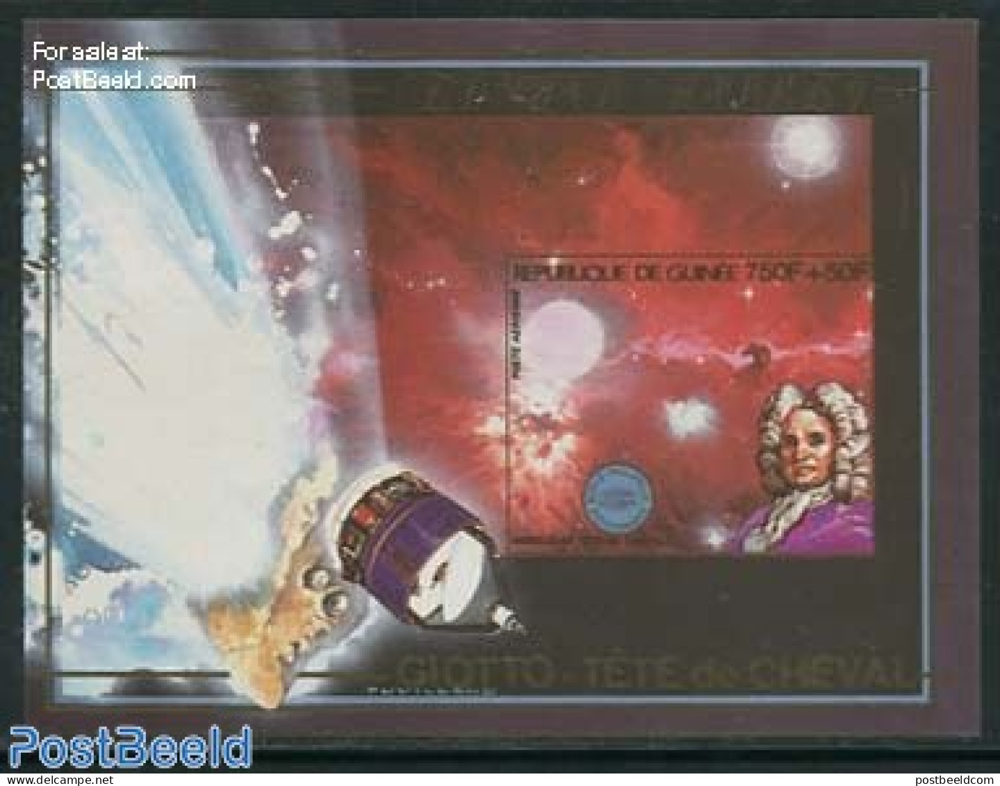 Guinea, Republic 1989 Halleys Comet S/s, Imperforated, Mint NH, Science - Transport - Astronomy - Space Exploration - Astrología