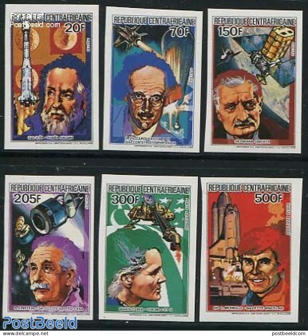 Central Africa 1984 Space Exploration 6v, Imperforated, Mint NH, Transport - Space Exploration - Zentralafrik. Republik