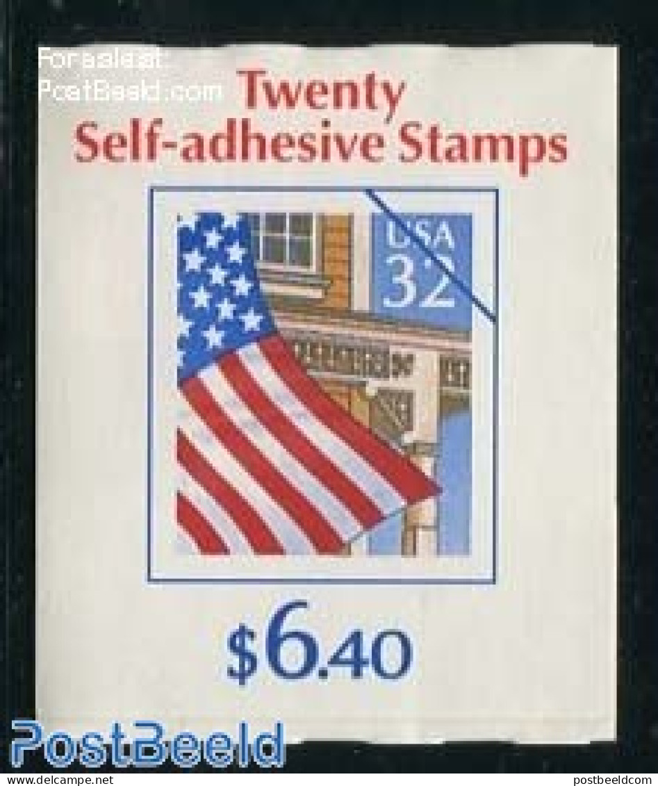 United States Of America 1995 Flag Booklet (20x32c S-a), Mint NH, History - Flags - Stamp Booklets - Unused Stamps