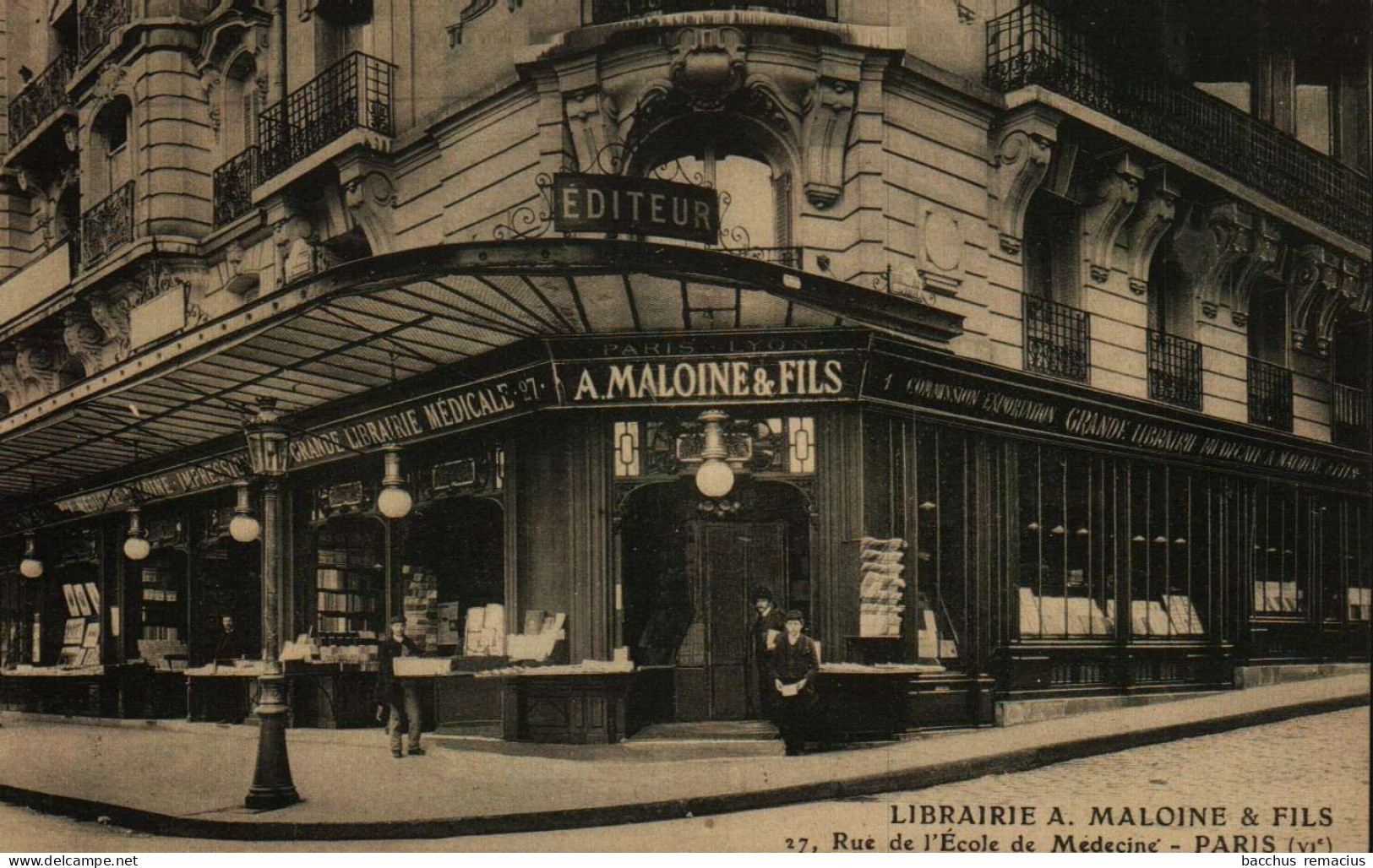 PARIS (VIe) - Librairie A.Maloine & Fils, 27, Rue De L'École De Médecine - Paris (06)