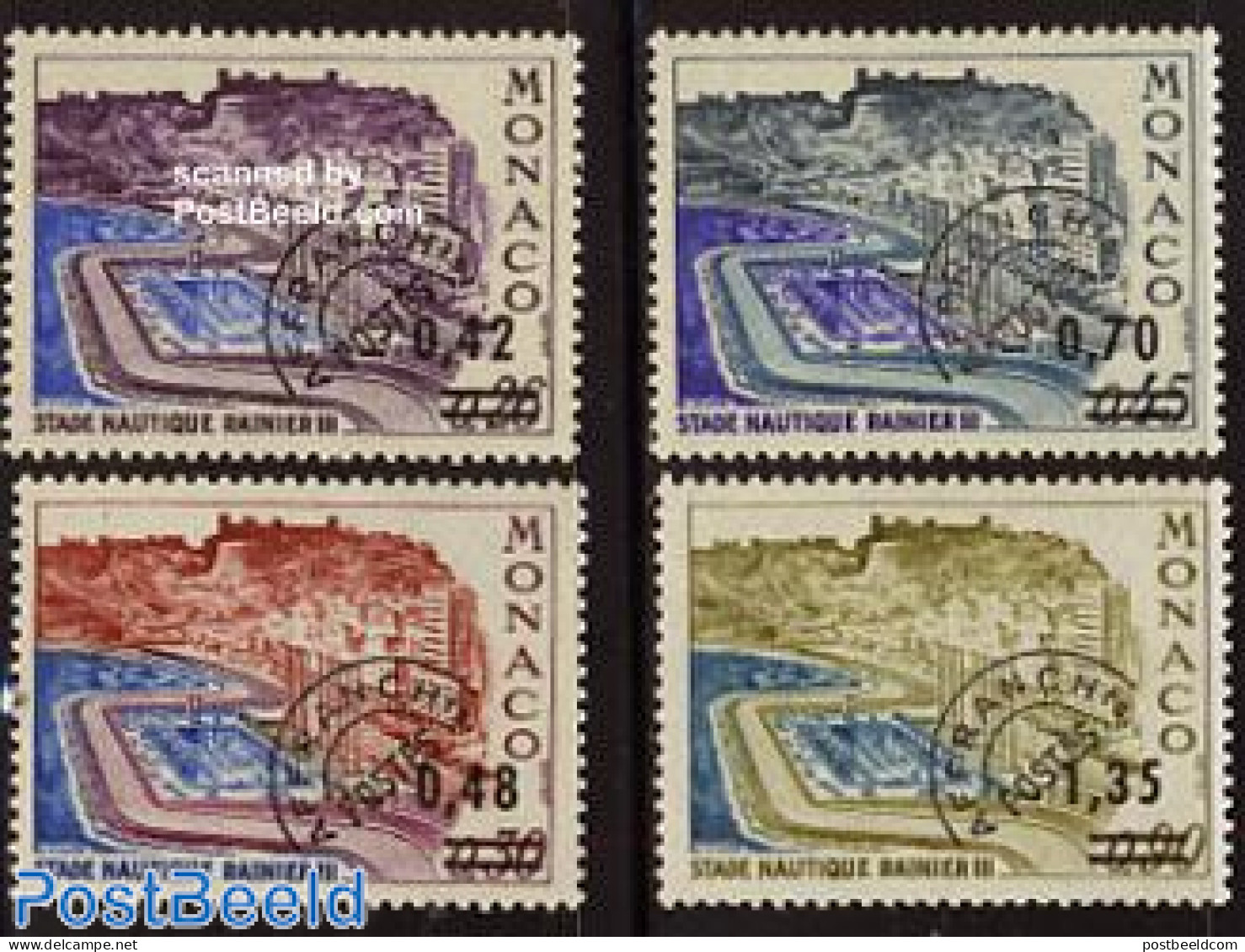 Monaco 1975 Precancels 4v, Mint NH, Sport - Sport (other And Mixed) - Swimming - Ongebruikt