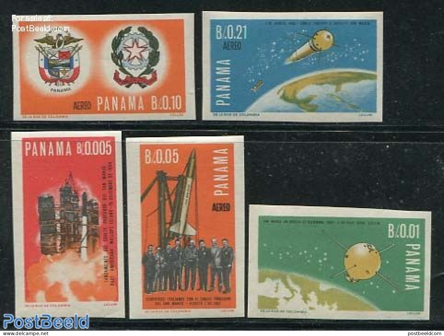 Panama 1966 Space Flights 6v Imperforated, Mint NH, Transport - Space Exploration - Panama
