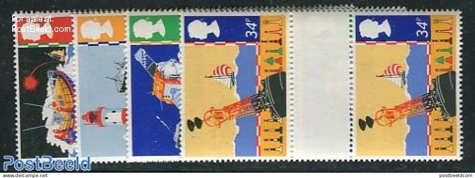 Great Britain 1985 Safety At Sea 4v Gutter Pairs, Mint NH, Transport - Various - Ships And Boats - Space Exploration -.. - Ongebruikt