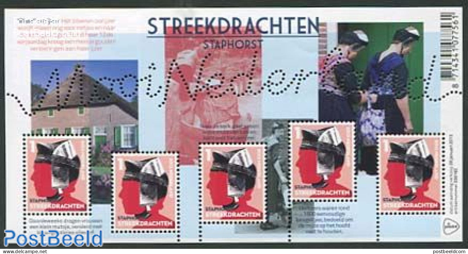 Netherlands 2013 Beautiful Netherlands, Staphorst S/s, Mint NH, Various - Costumes - Unused Stamps