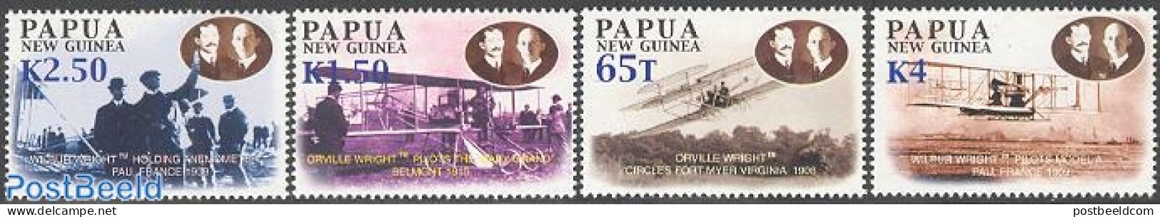 Papua New Guinea 2003 100 Years Aviation 4v, Mint NH, Transport - Aircraft & Aviation - Ships And Boats - Flugzeuge