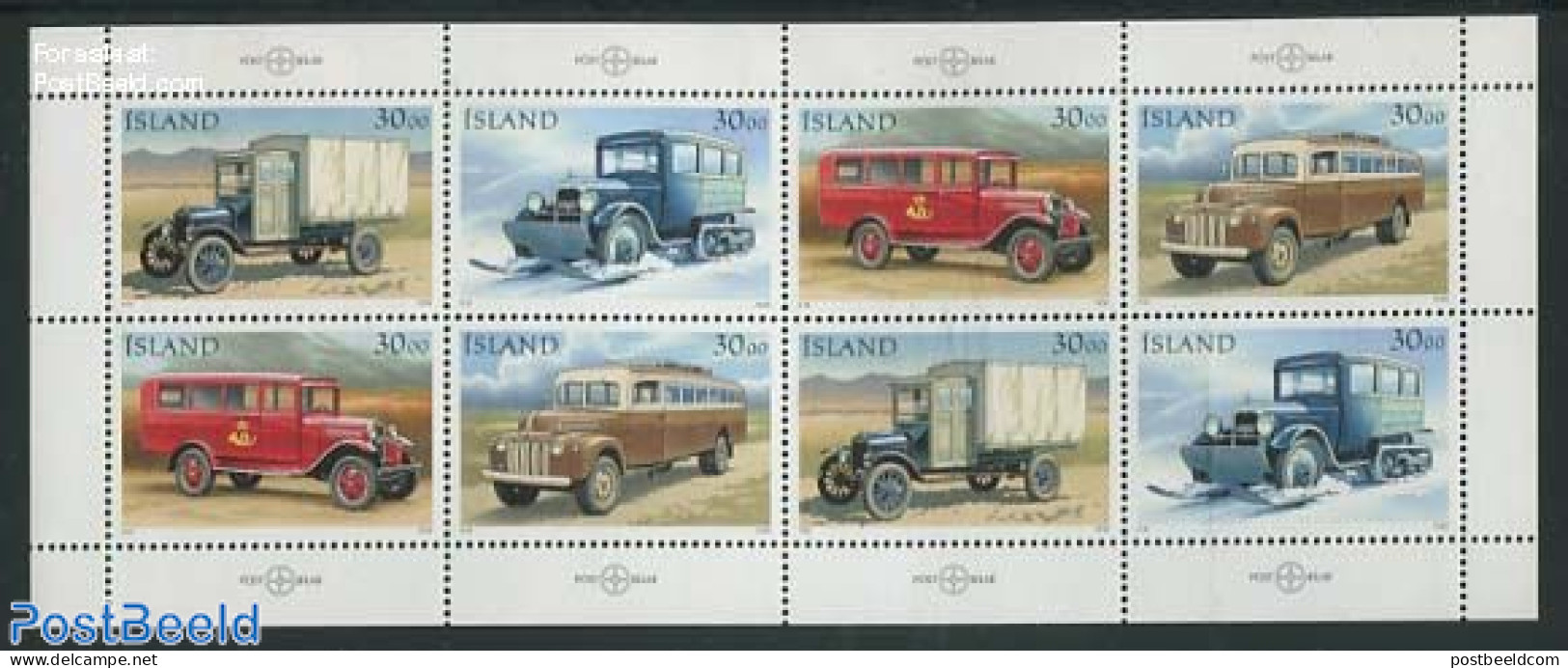 Iceland 1992 Stamp Day M/s, Mint NH, Transport - Stamp Day - Automobiles - Nuovi