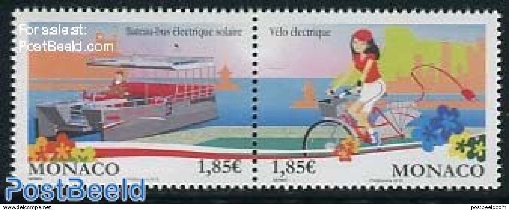 Monaco 2013 Environmentally Friendly Transport 2v [:], Mint NH, Nature - Sport - Transport - Environment - Cycling - S.. - Unused Stamps