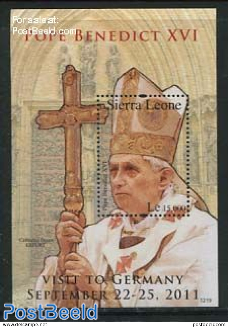 Sierra Leone 2012 Popes Visit To Germany S/s, Mint NH, Religion - Pope - Religion - Papes