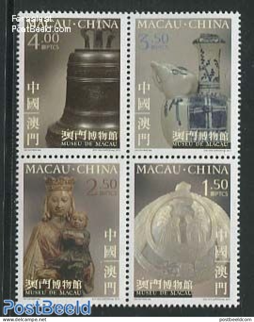 Macao 2013 Museum Collections 4v [+] Or [:::], Mint NH, Art - Art & Antique Objects - Ceramics - Museums - Unused Stamps