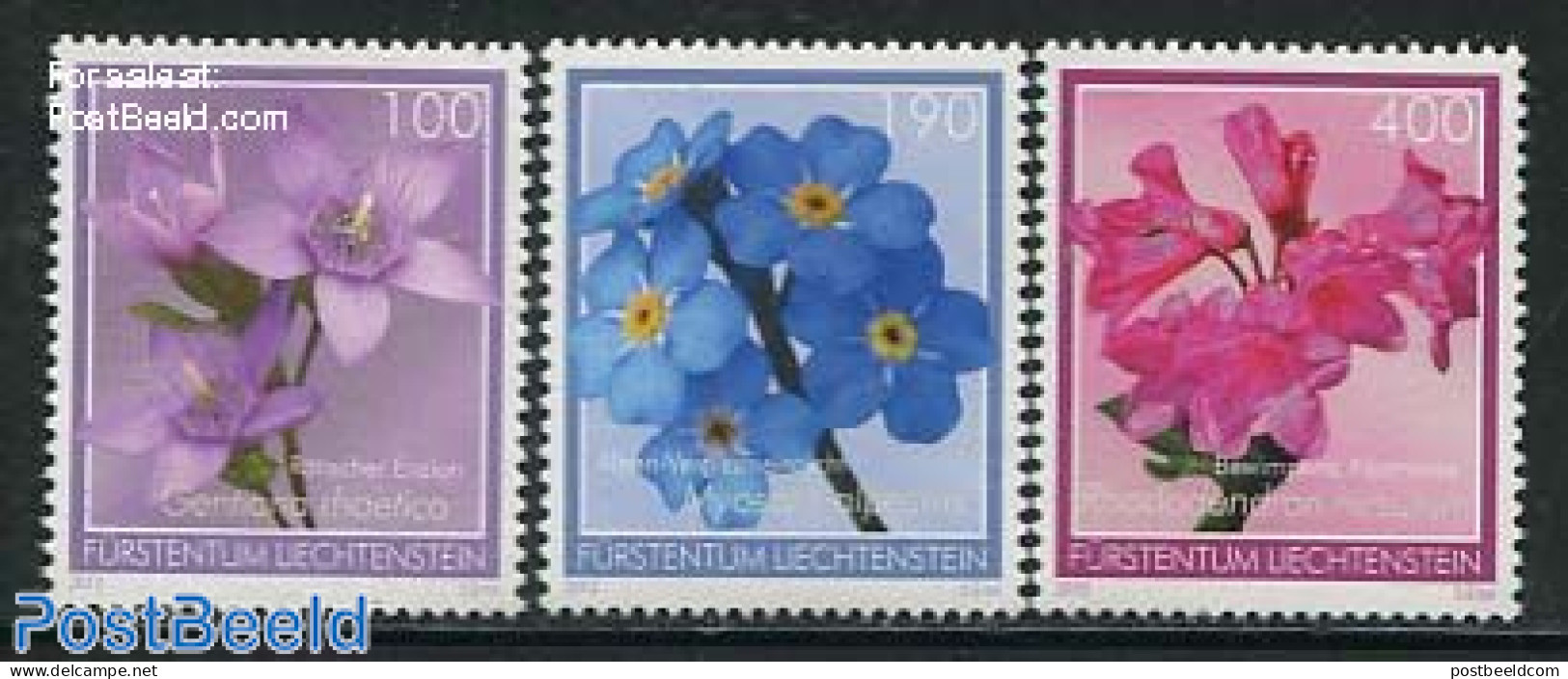 Liechtenstein 2013 Flowers 3v, Mint NH, Nature - Flowers & Plants - Unused Stamps