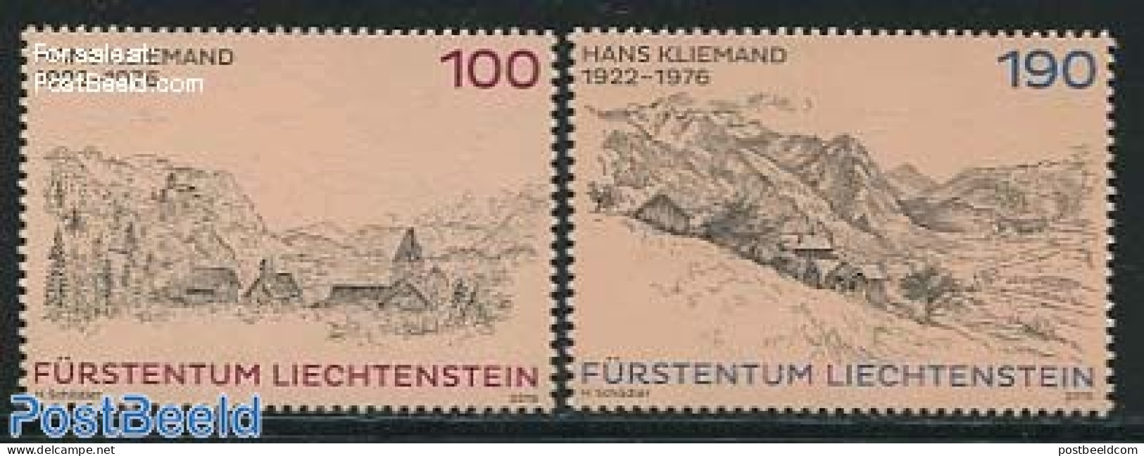 Liechtenstein 2013 Hans Kliemand Paintings 2v, Mint NH, Art - Paintings - Ongebruikt