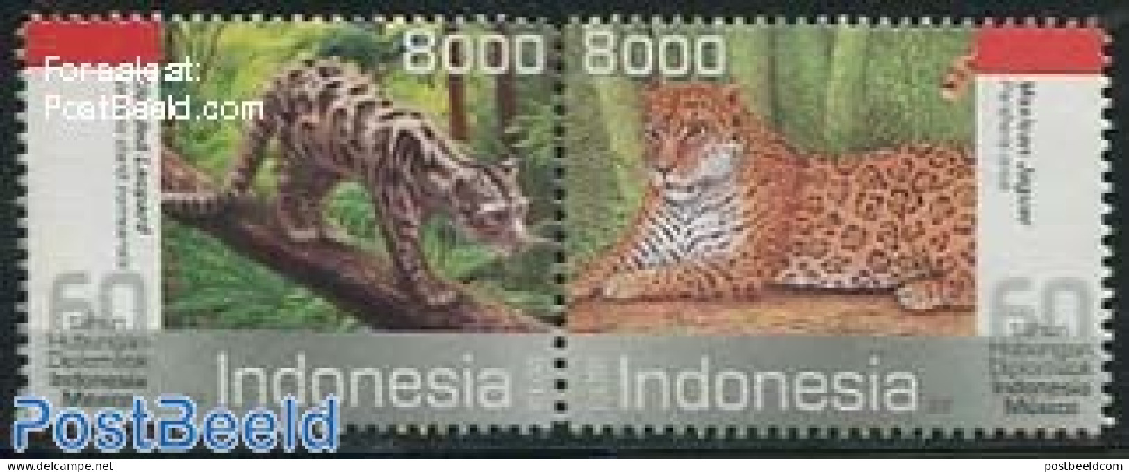 Indonesia 2013 Wild Cats 2v [:], Joint Issue Mexico, Mint NH, Nature - Various - Animals (others & Mixed) - Cat Family.. - Joint Issues