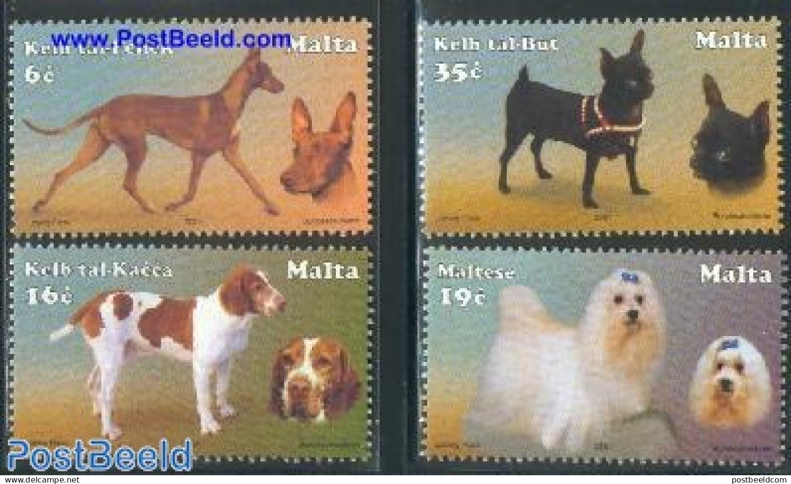 Malta 2001 Dogs 4v, Mint NH, Nature - Dogs - Malte