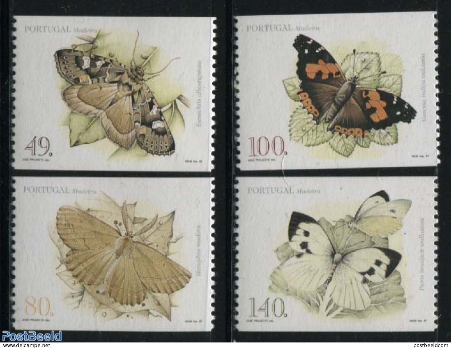 Madeira 1997 Butterflies 4v, Coil, Mint NH, Nature - Butterflies - Madeira