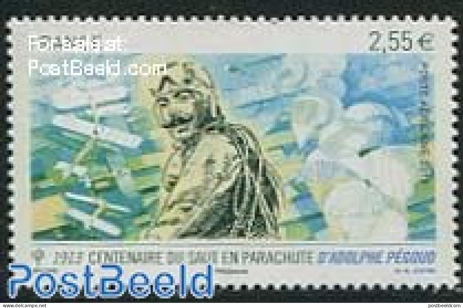 France 2013 100 Years Parachute Jumping 1v, Mint NH, Sport - Transport - Parachuting - Aircraft & Aviation - Neufs