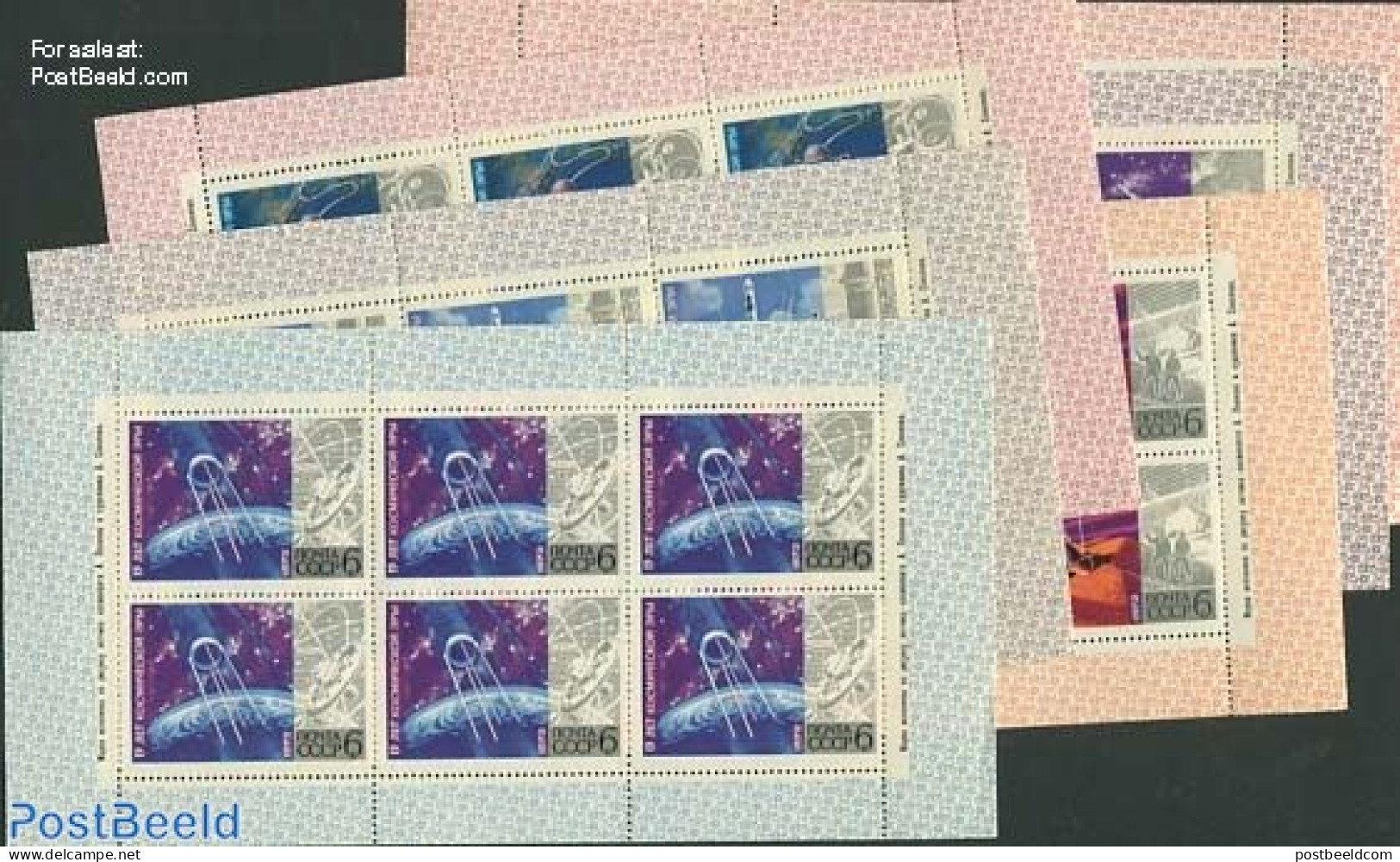 Russia, Soviet Union 1972 Cosmic Era 6 M/s, Mint NH, Transport - Space Exploration - Unused Stamps
