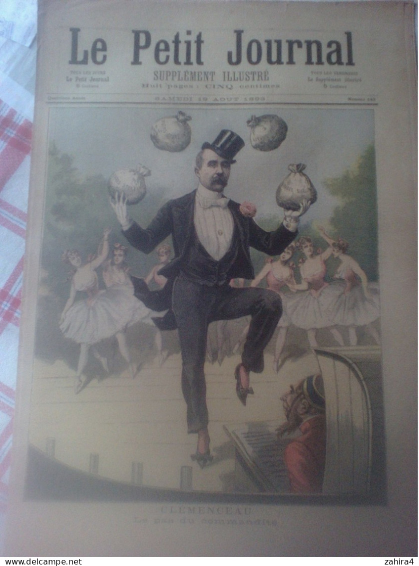 Le Petit Journal N°143 Clémenceau Le Pas Du Commandité 1893 Suffrage Universel Lion Partition Chant De Vendange G Nadaud - Magazines - Before 1900