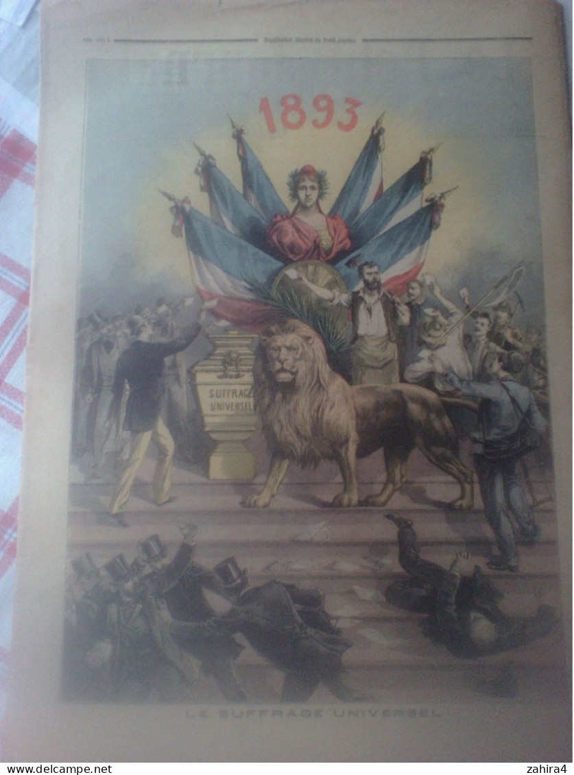 Le Petit Journal N°143 Clémenceau Le Pas Du Commandité 1893 Suffrage Universel Lion Partition Chant De Vendange G Nadaud - Magazines - Before 1900