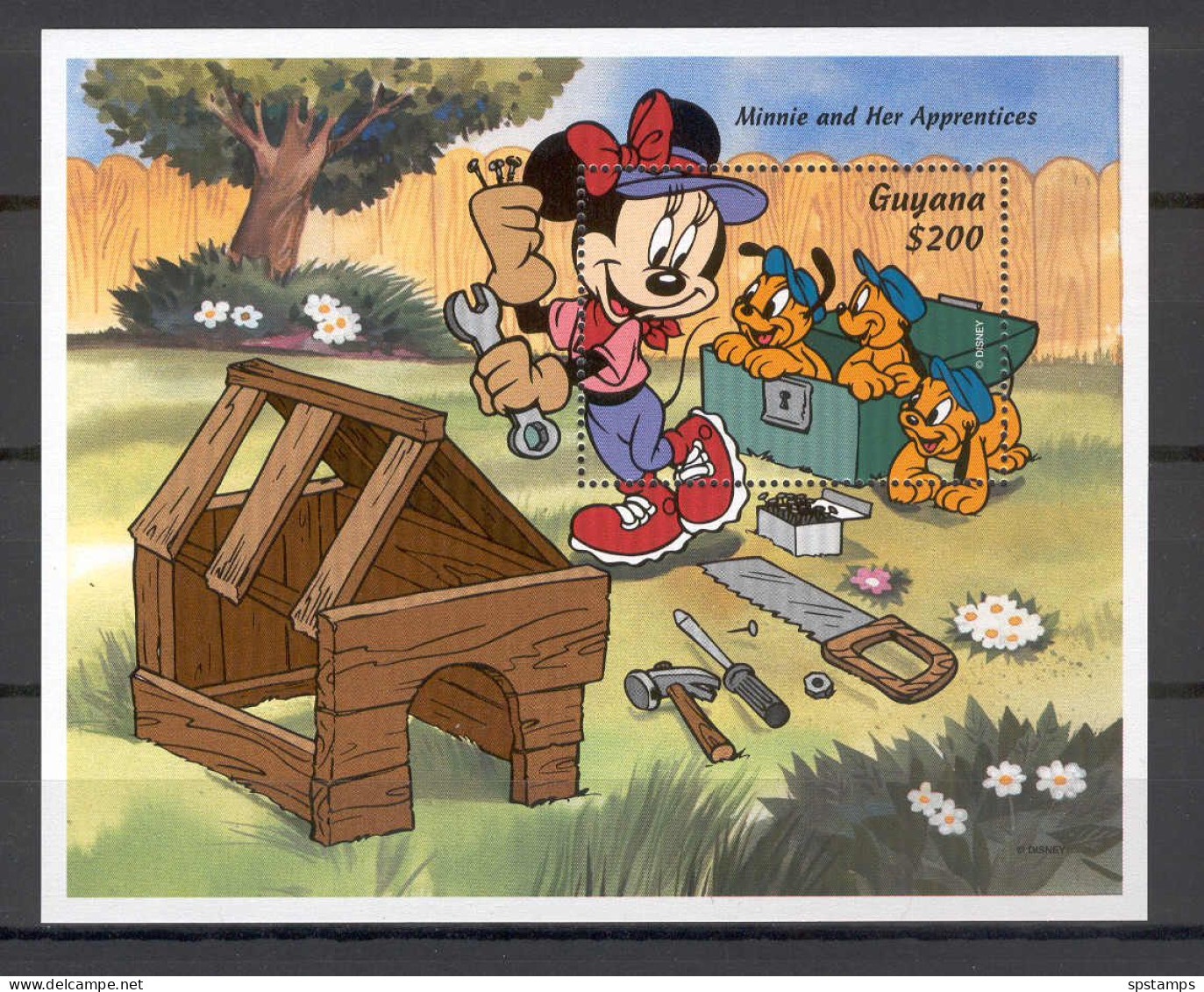 Disney Guyana 1995 Minnie And Her Apprentices MS MNH - Disney