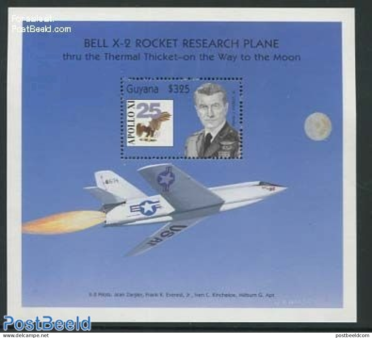 Guyana 1994 Space History, F.J. Everest S/s, Mint NH, Transport - Aircraft & Aviation - Space Exploration - Vliegtuigen