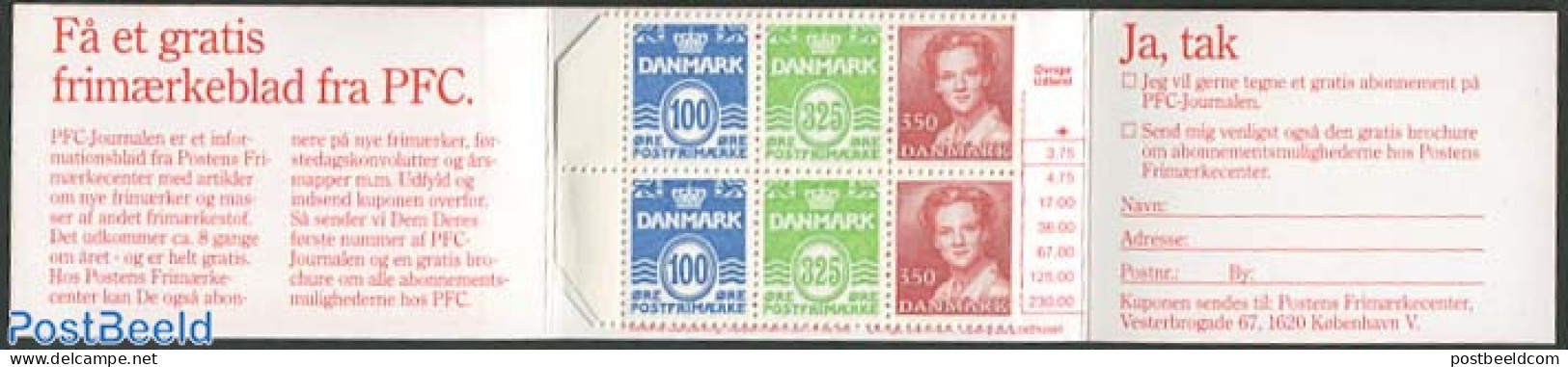 Denmark 1990 Definitives Booklet (H35 On Cover), Mint NH, Stamp Booklets - Ongebruikt