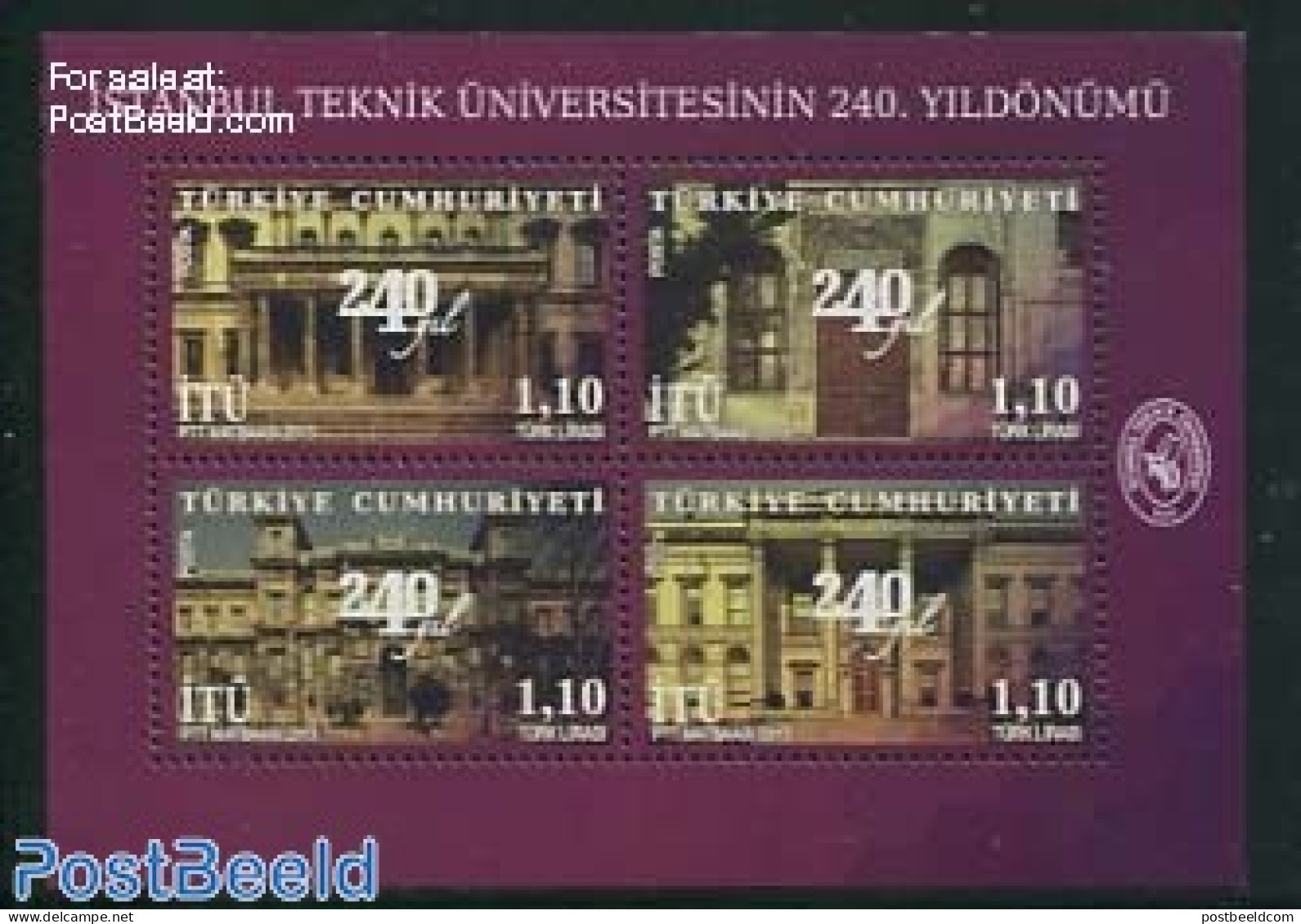 Türkiye 2013 Istanbul Technical University S/s, Mint NH, Science - Education - Other & Unclassified