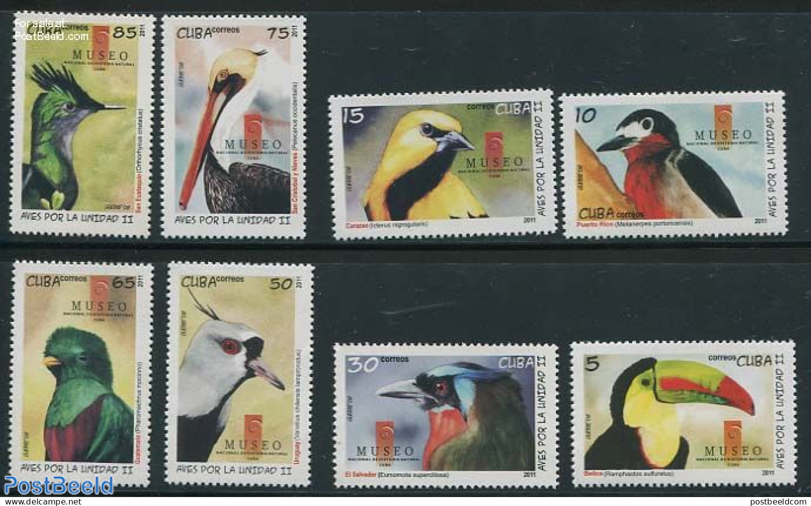 Cuba 2011 Museum Of Natural History, Birds 8v, Mint NH, Nature - Birds - Ongebruikt