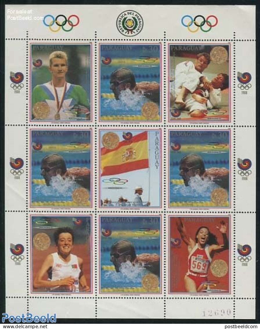 Paraguay 1989 Olympic Winners M/s, Mint NH, Sport - Olympic Games - Paraguay