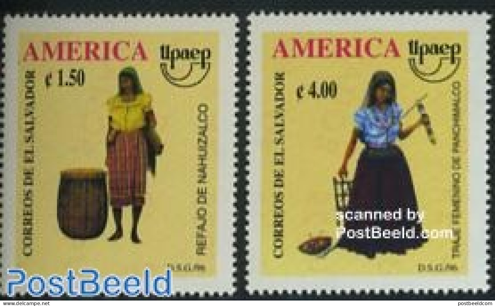 El Salvador 1996 UPAEP 2v, Mint NH, Various - Costumes - Disfraces